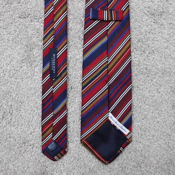 Lot of 3 Ties Burberry London, 2 Christian Dior Monsieur Silk Red/Blue/Green - Picture 6 of 13